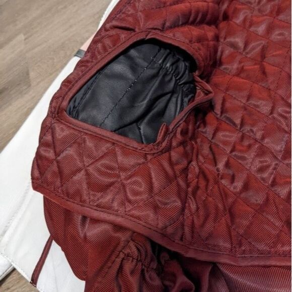 Leather jacket Jamin white with pink and silver stripe removable lining XS - Picture 2 of 12